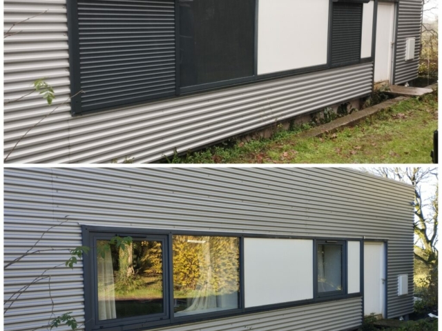 Bardage métallique et menuiseries aluminium